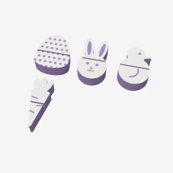 Easter Place Card Holders – Egg, Bunny & Chick