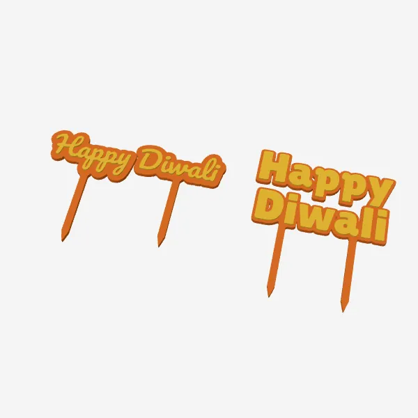 Happy Diwali Cake Toppers – 2 Styles