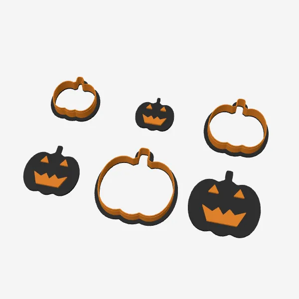 Jack-o'-Lantern Cookie Cutter – 3 Sizes + Face Stamp