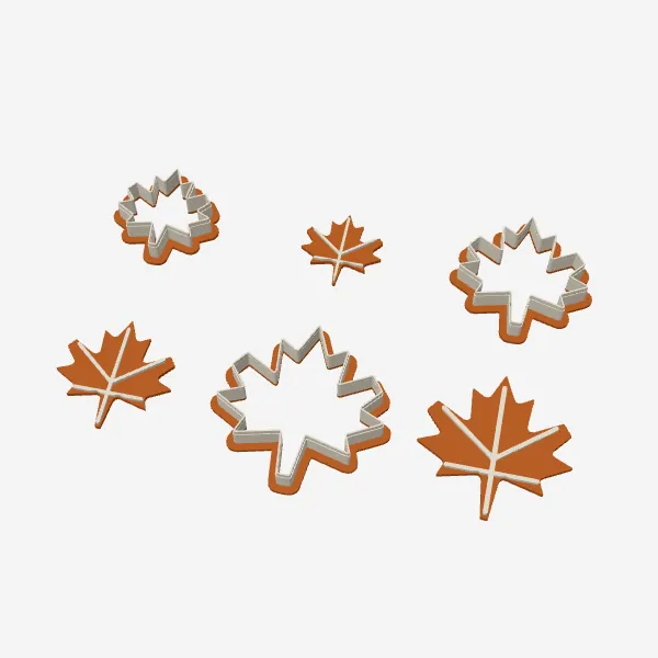 Maple Leaf Cookie Cutter – 3 Sizes + Vein Stamp