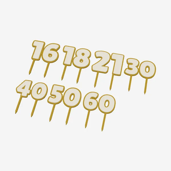 Milestone Birthday Cake Toppers – 16, 18, 21, 30, 40, 50, 60