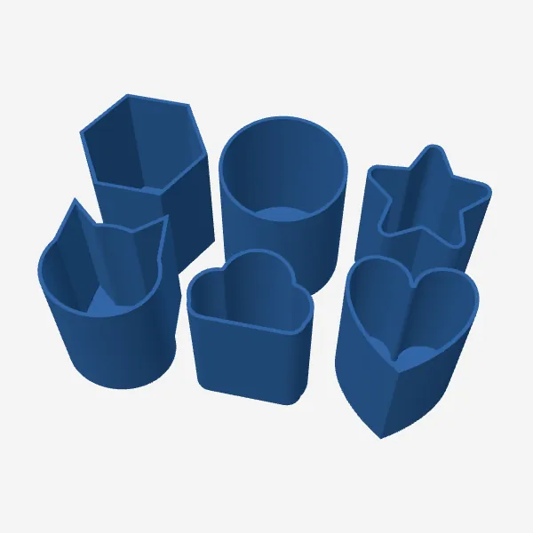 Pencil Cups – 6 Shapes for Desks