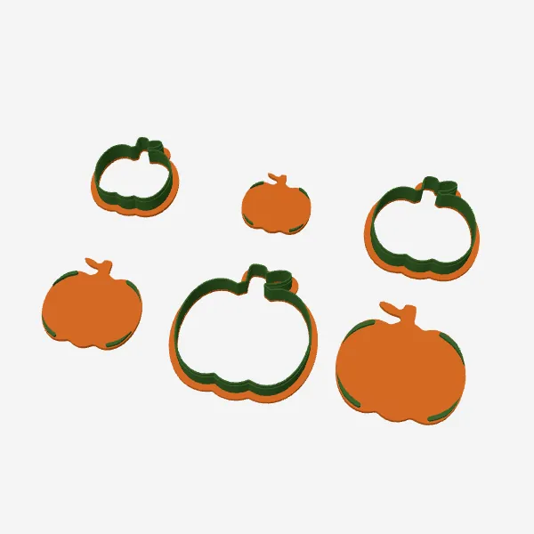 Pumpkin Cookie Cutter – 3 Sizes + Rib Stamp