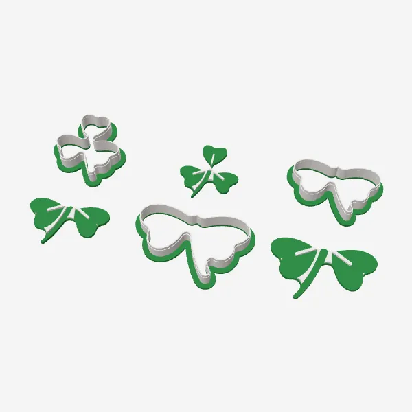 Shamrock Cookie Cutter – 3 Sizes + Vein Stamp