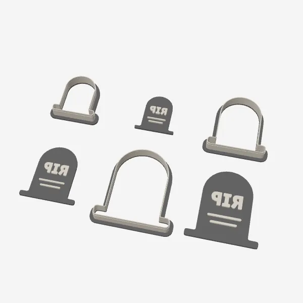 Tombstone RIP Cookie Cutter – 3 Sizes + Stamp