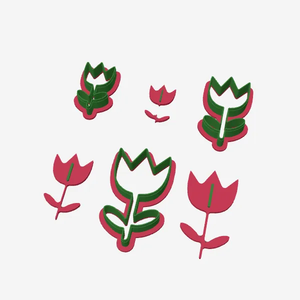 Tulip Cookie Cutter – 3 Sizes for Spring & Mother's Day